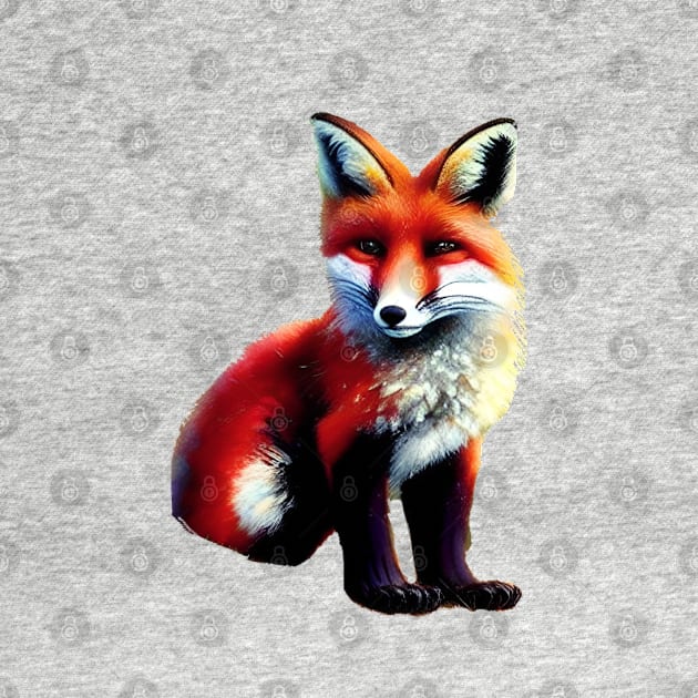 PRETTY AND CUTE FOX CUB CUT OUT by sailorsam1805